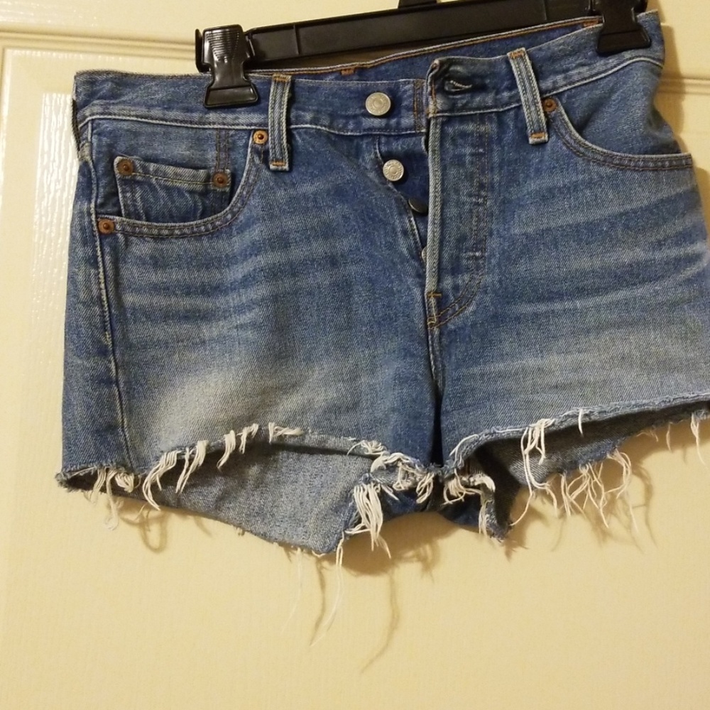 Levi denim cut off shorts